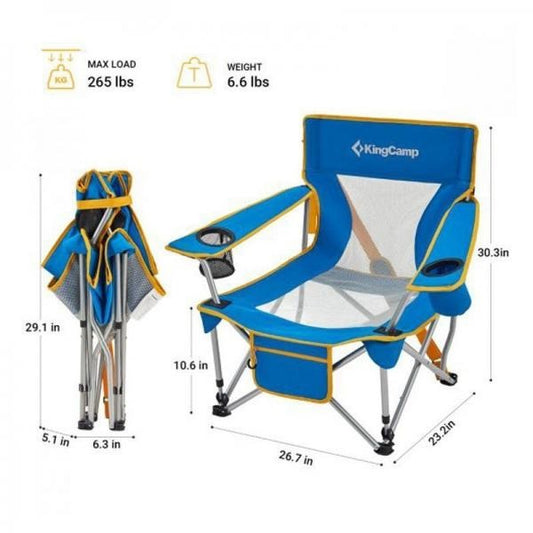 Kingcamp KC2135 Larch Beech Chair Blue