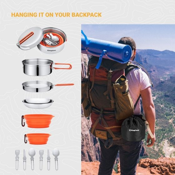 KingCamp KA2008 Adventurer II Cooking Set Silver