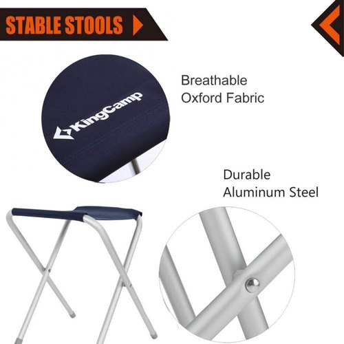 Kingcamp KC3836 Alluminum Folding Stool Blue