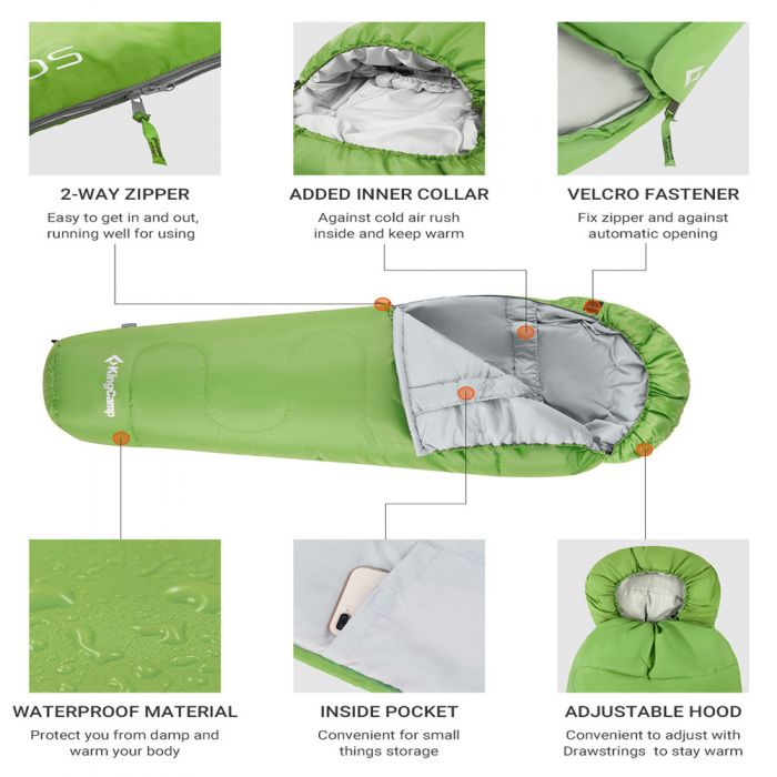 KingCamp KS3131 TRECK 300L Mummy Sleeping Bag Durable