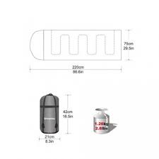 Kingcamp KS3121R Oasis 250 Sleeping Bag Grey