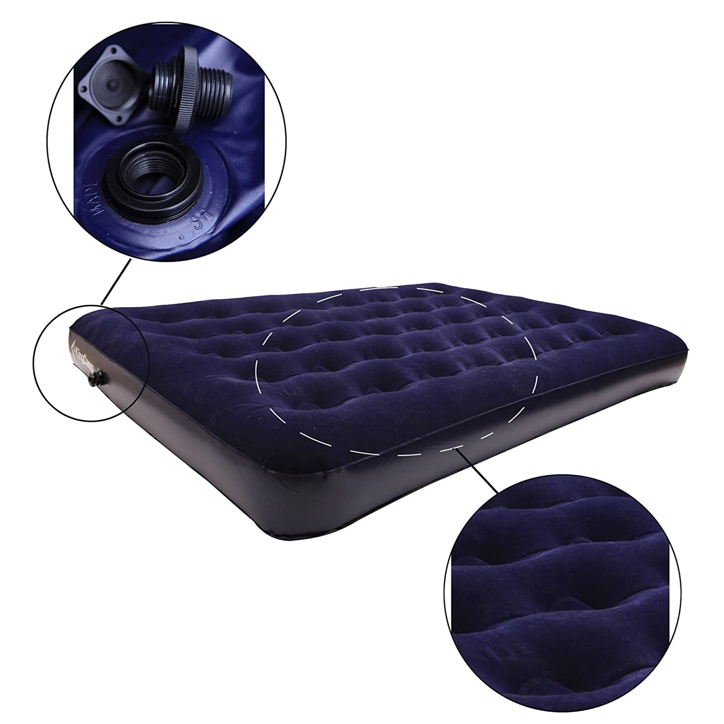 Kingcamp KM3531 DOUBLE FLOCKED AIRBED