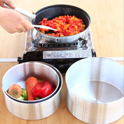 Kingcamp KP3903 Camper 4 Kettles Silver