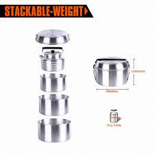 Kingcamp KP3903 Camper 4 Kettles Silver