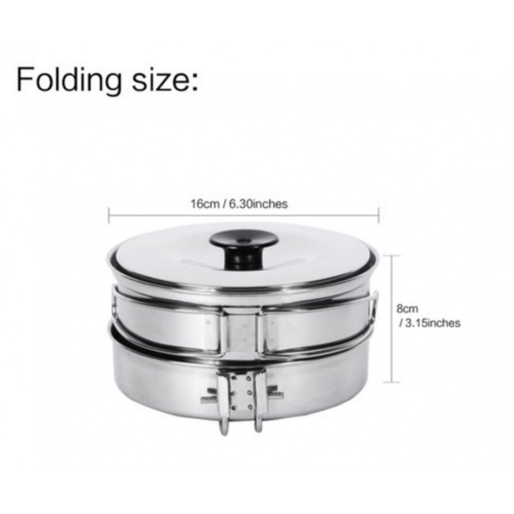 Kingcamp KP3914 Backpacker III Stainless Steel Cooking Pot Silver