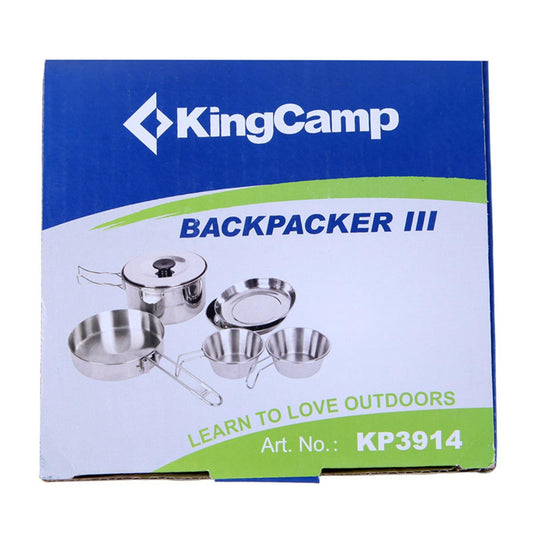 Kingcamp KP3914 Backpacker III Stainless Steel Cooking Pot Silver