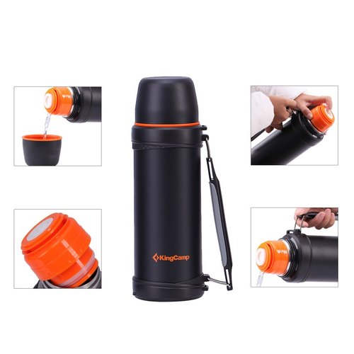 Kingcamp KA2743 Vacuum Bottle 24hrs Cooling Black 1000ML