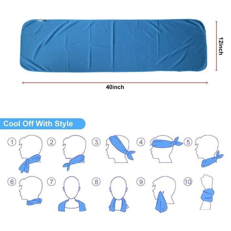 N Rit Ice Mate Cool Towel Single NSC325S BLUE
