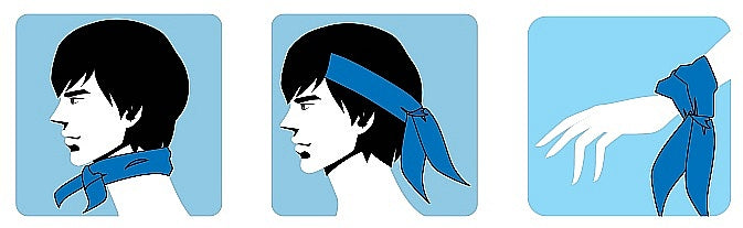 N rit Iceman cool scarf NSC303S L Blue