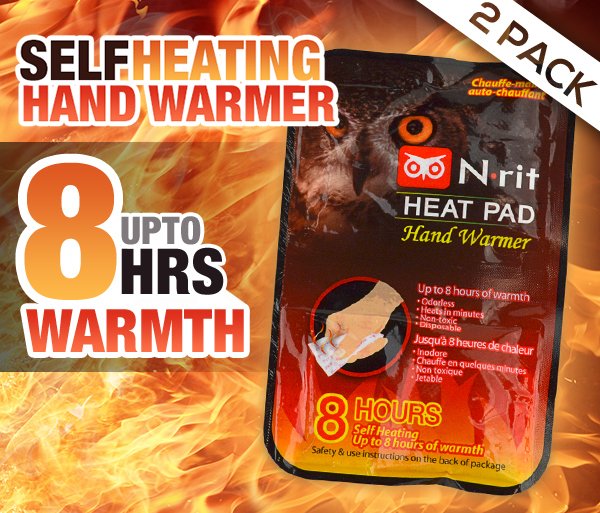 N Rit Hand Warmer 1 Pair White NSC106H