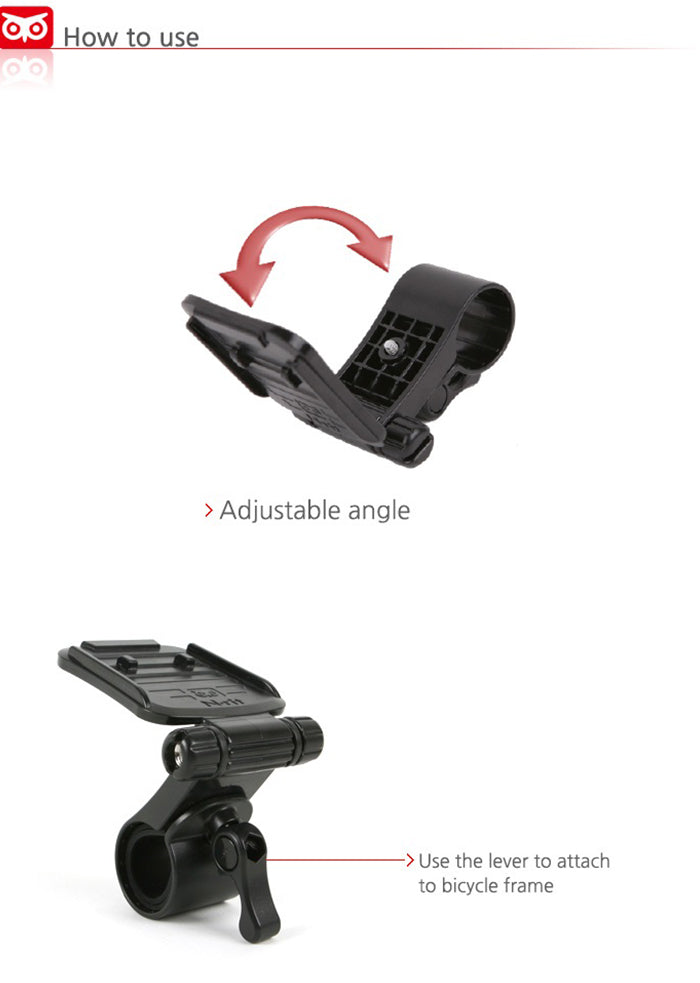N rit Bike light holder Black