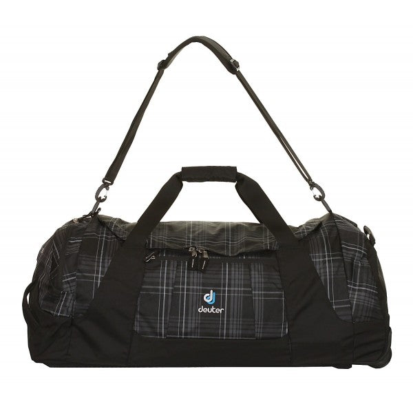 Deuter Tramp 90L Black Check Duffel with Trolley