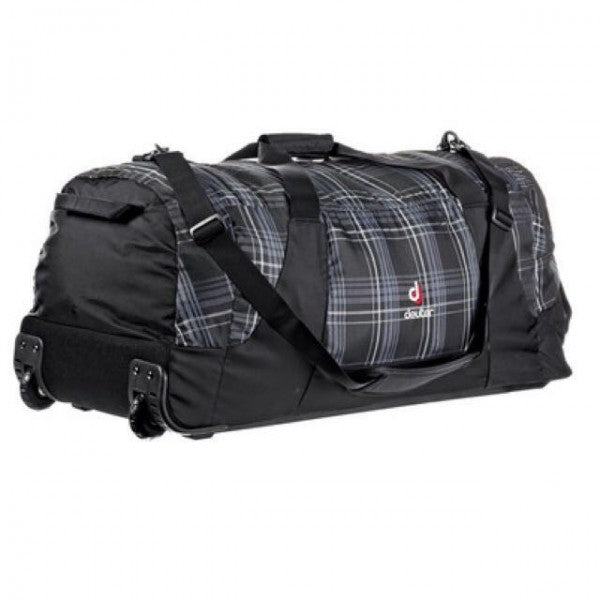 Deuter Tramp 110L Black Check Duffel with Trolley