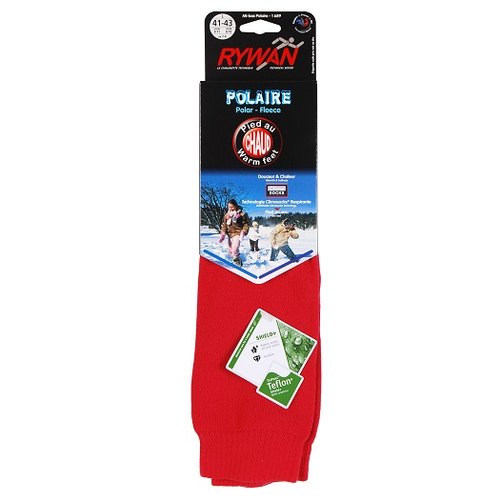 Rywan 1689 Mi-bas Polaire Socks Red