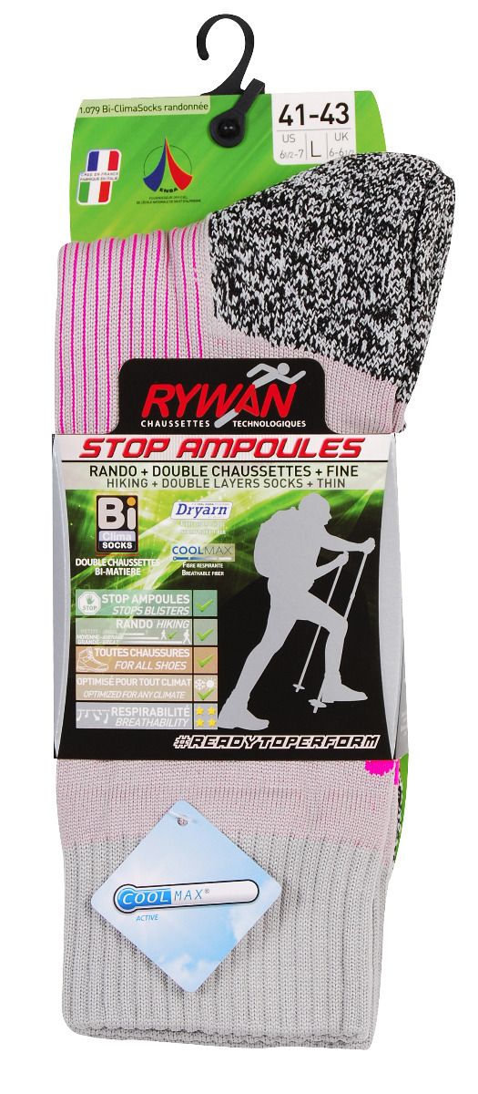 Rywan Socks 1498 Bi Climasocks Randonnée Courte