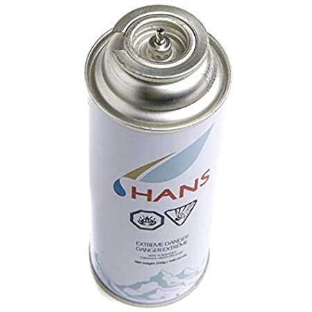 Butane Gas Cartridge 250gm 500ml Bottle White