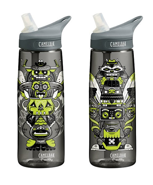 Camelbak Eddy spill proof Charcoal street art character