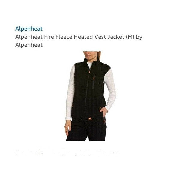 Alpenheat AJ4 Heated Gillet Fleece Black