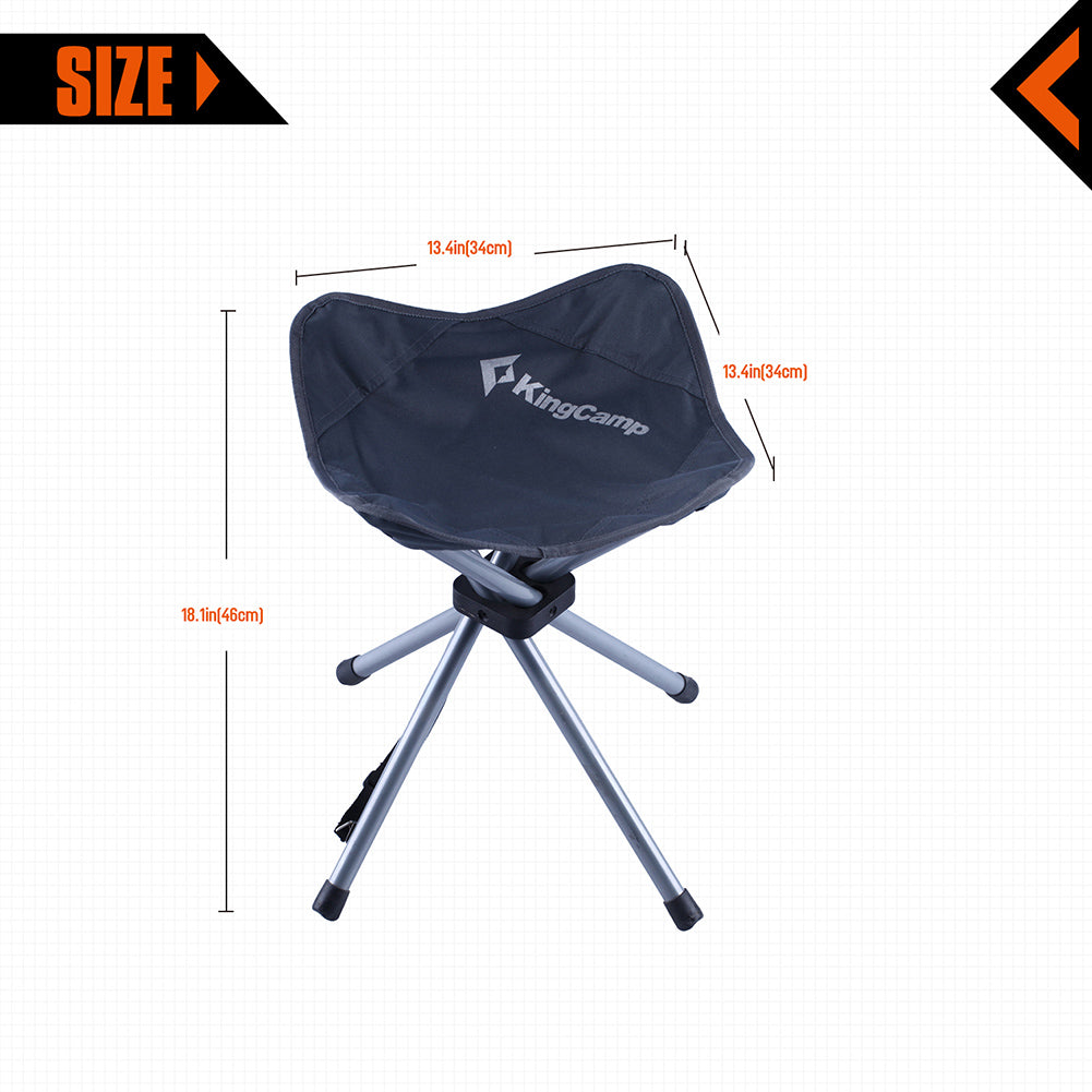 Kingcamp KC3868 Fourlegs Folding Stool Grey