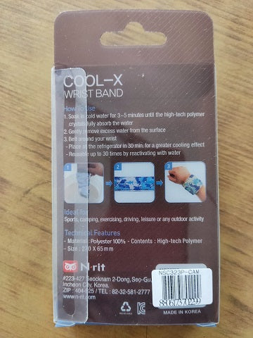 N-rit Cool Wrist Band cooling wristband CAM