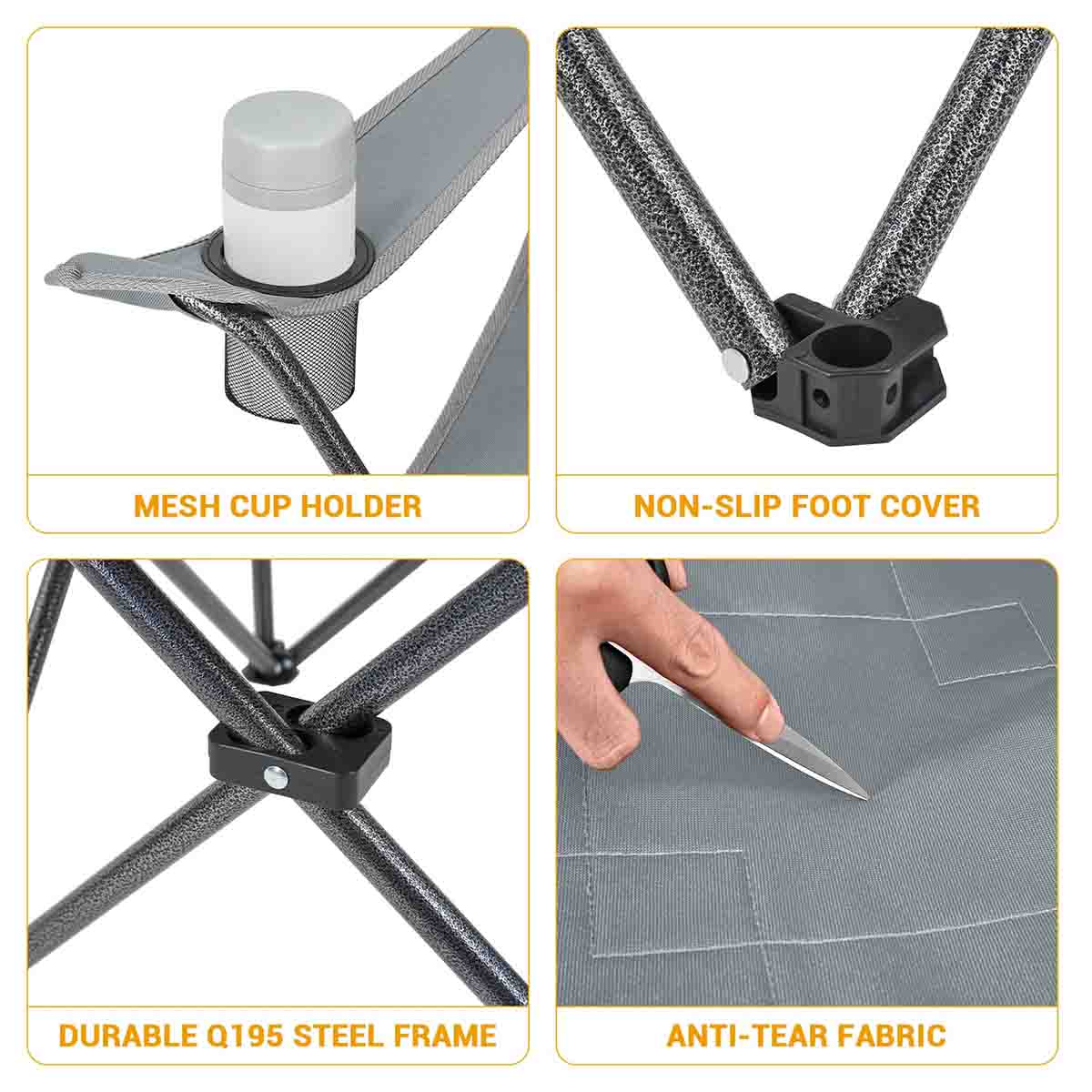 KingCamp KC2216 Lotus B10 Gray Chair