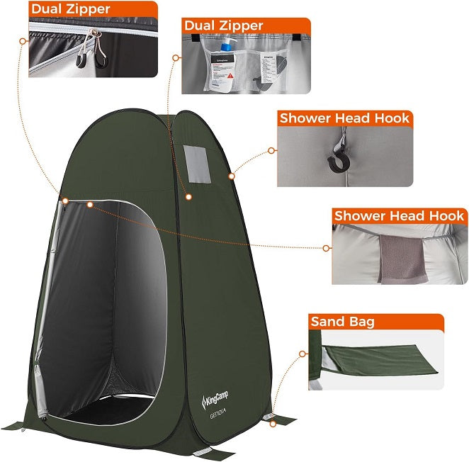 KINGCAMP KT4015 Genova MultiTent OUTDOOR PORTABLE POP UP TENT BLACK