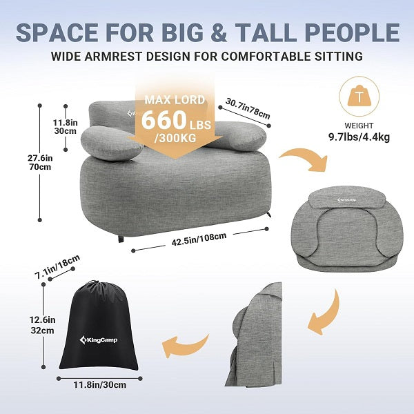 Kingcamp KE8248 Smashing 70 Single Inflatable Sofa Chair