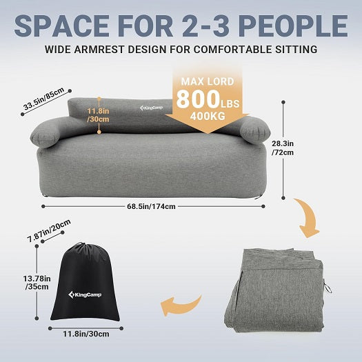 Kingcamp KE8249 Smashing DUO 70 SOFA SET Inflatable Sofa Chair