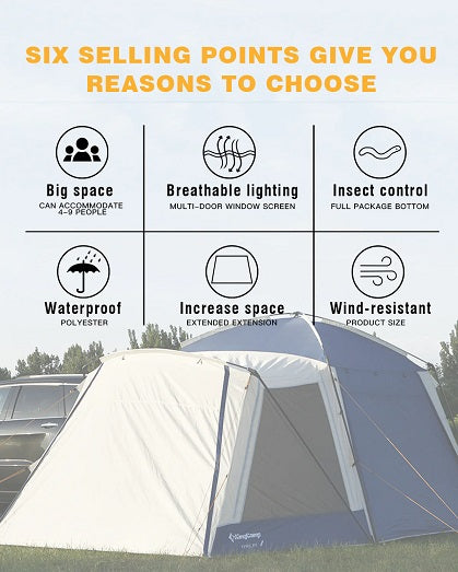 KingCamp KT4083 MEILFI PLUS BLUE Beige