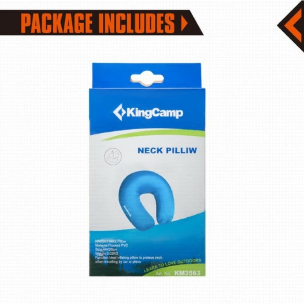 Kingcamp Cotton Neck Pillow Unisex Blue KM3563