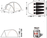 Kingcamp Holiday 4 Tent Blue KT3022