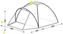 Kingcamp Holiday 4 Tent Blue KT3022