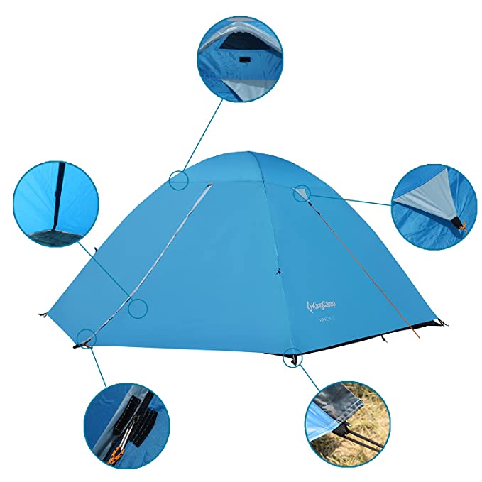 Kingcamp KT3021 Hiker III Waterproof 3person Tent Blue