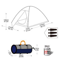 Kingcamp KT3021 Hiker III Waterproof 3person Tent Blue
