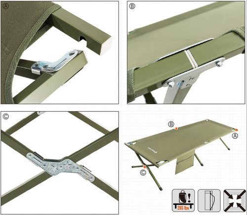 Kingcamp KC3806A Army Man Camping Bed Beige