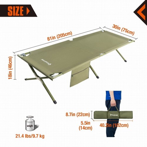 Kingcamp KC3806A Army Man Camping Bed Beige