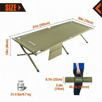 Kingcamp KC3806A Army Man Camping Bed Beige
