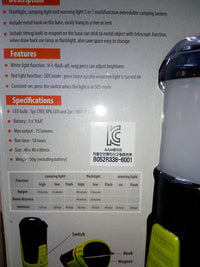 N-rit Owl eyes extendable lantern Black L