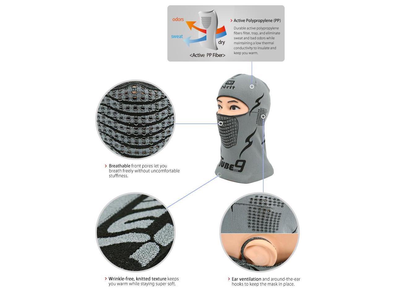 N Rit Tube9 Balaclava Grey NR TUB10HB