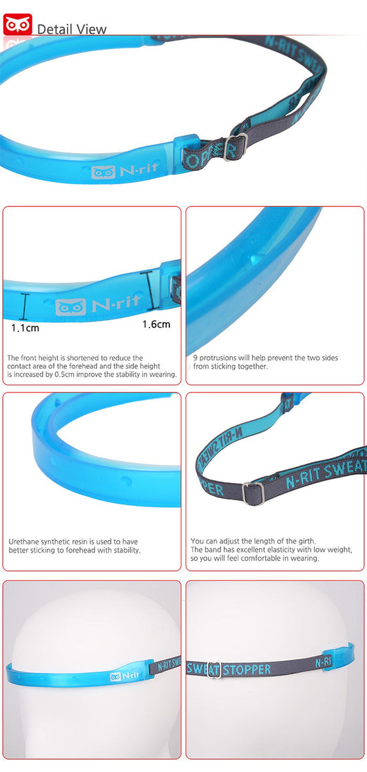 N Rit Sweat Stopper Band Blue NRC5062SS BLU