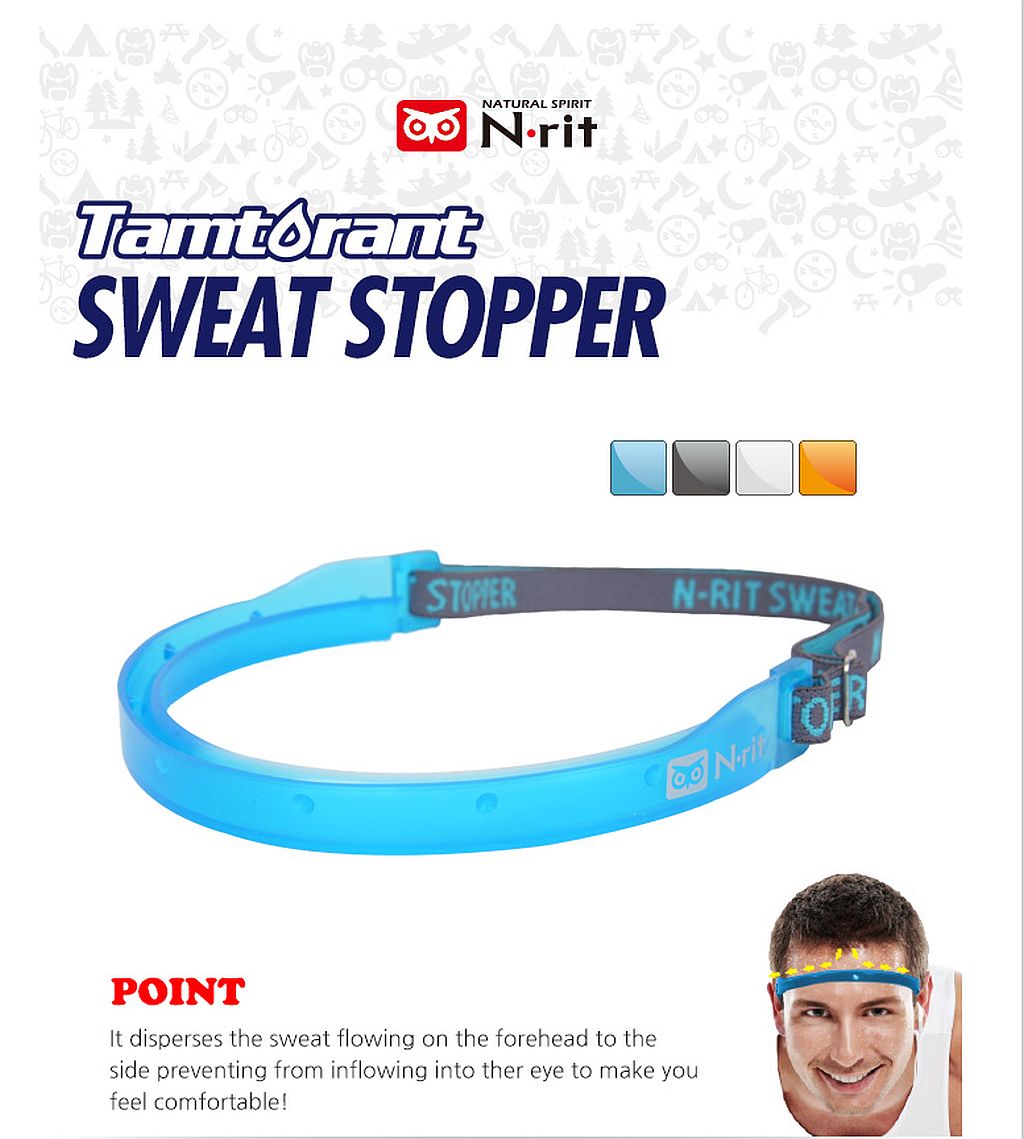 N Rit Sweat Stopper Band Black NRC5062SS BLK