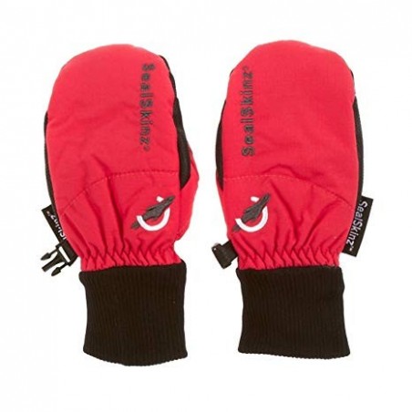SEALSKINZ KJ118 CHILDRENS WATERPROOF GLOVES PINK Black