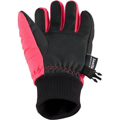 SEALSKINZ KJ118 CHILDRENS WATERPROOF GLOVES PINK Black