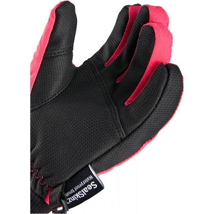 SEALSKINZ KJ118 CHILDRENS WATERPROOF GLOVES PINK Black