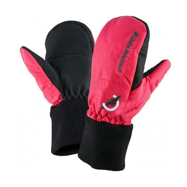 SEALSKINZ KJ118 CHILDRENS WATERPROOF GLOVES PINK Black