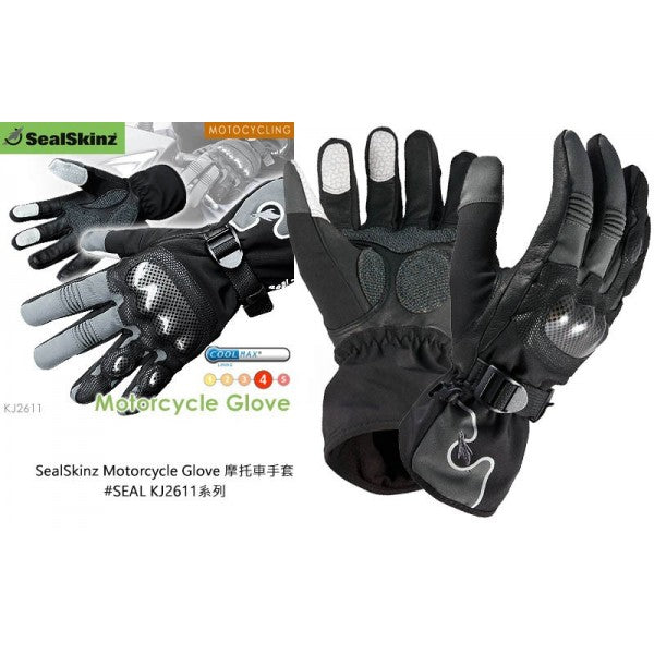 Sealskinz KJ261 Motorcycle Glove Black