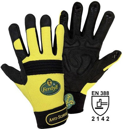 Skylotec FerdyF Anti Schoch Mechanics Gloves Yellow