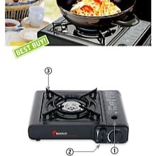 Maxsun Portable Camping Stove Black