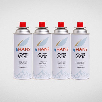 Butane Gas Cartridge 250gm 500ml Bottle White
