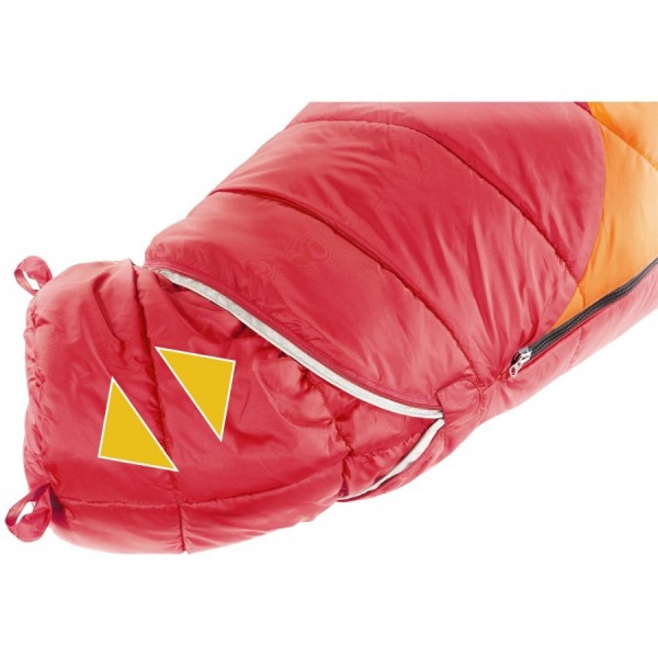 Deuter Starlight EXP Zip left sleeping bag Orange cranberry